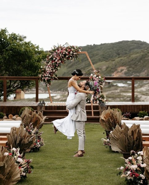 Noivos cerimonia decorato